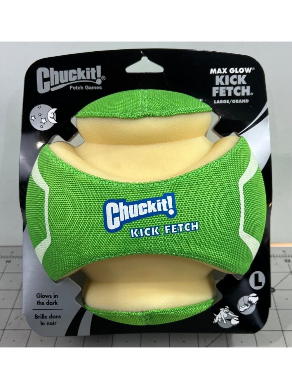 Chuckit! Max Glow in the Dark Dog Ball Fetch Toy for Dogs  8” Large